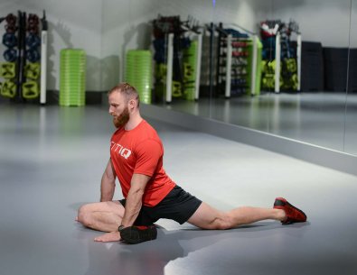 Stretching per glutei a terra